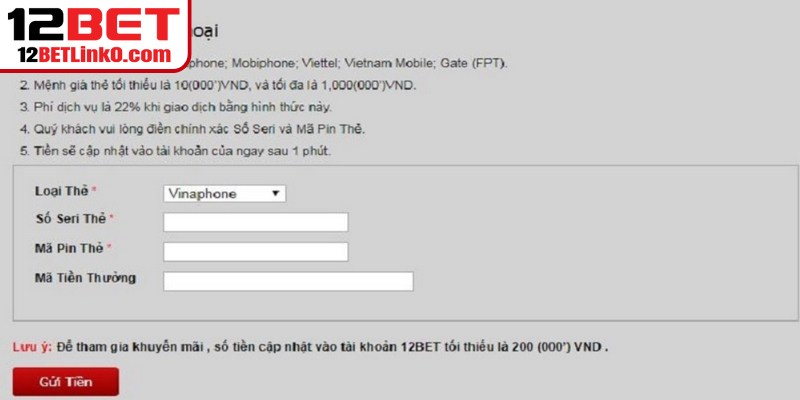 Đăng Ký 12BET - Hướng Dẫn Mở Tài Khoản Nhanh Chóng 7 Hướng dẫn nạp tiền 12BET đủ và chi tiết